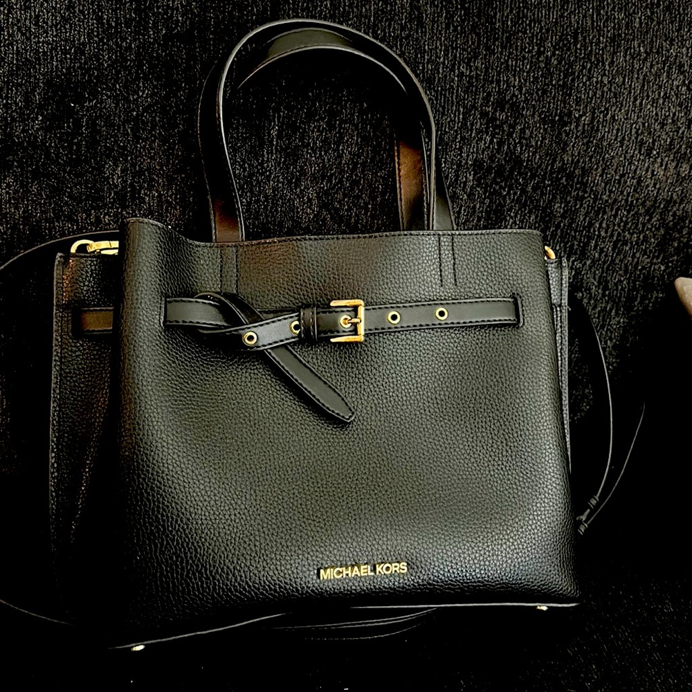 Michael Kors Black Bag with Gold accents